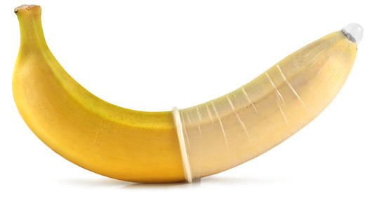 Condom on a banana